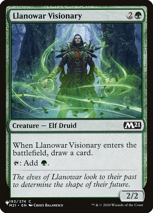 Llanowar Visionary - The List