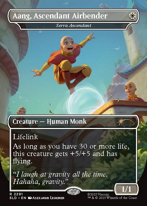 Aang, Ascendant Airbender (Serra Ascendant) - Secret Lair Drop - Borderless