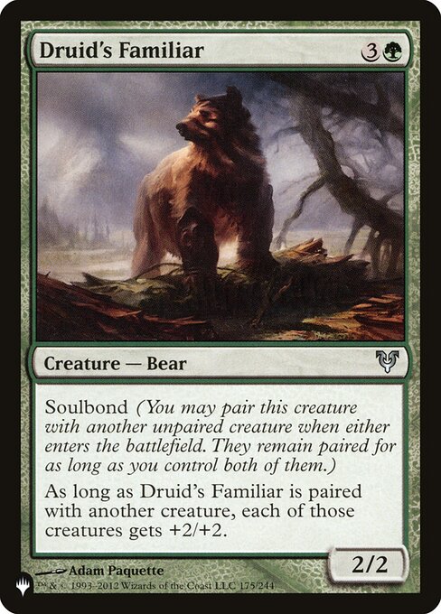 Druid's Familiar - The List