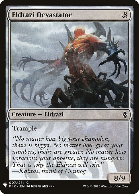 Eldrazi Devastator - The List