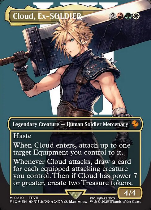 Cloud, Ex-SOLDIER - Final Fantasy Commander - Surge Foil, Borderless