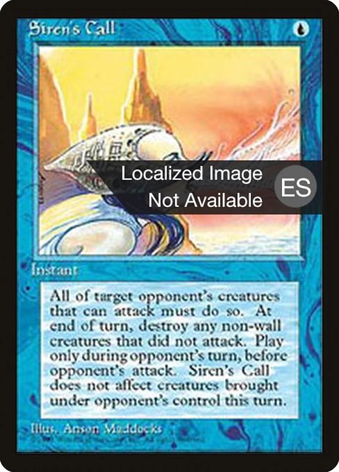 Canto de sirena (Siren's Call) - Fourth Edition Foreign Black Border