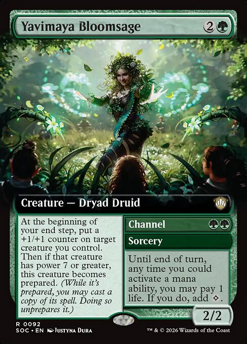Yavimaya Bloomsage // Channel - Secrets of Strixhaven Commander - Extended Art