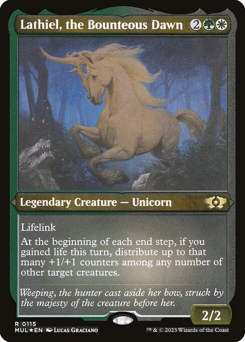 Lathiel, the Bounteous Dawn - Multiverse Legends - Etched Foil