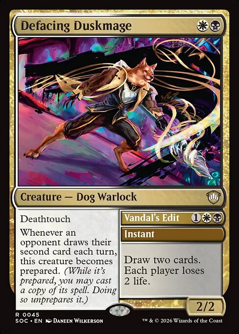 Defacing Duskmage // Vandal's Edit - Secrets of Strixhaven Commander