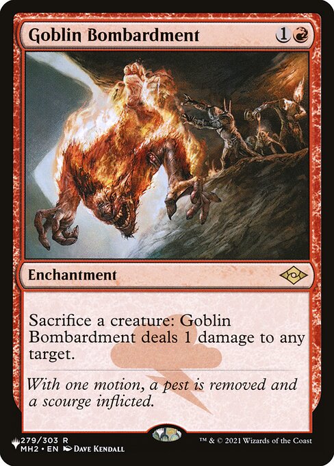 Goblin Bombardment - The List
