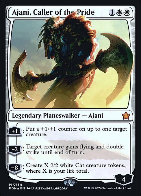 Ajani, Caller of the Pride - Foundations Promos - Promo Foil