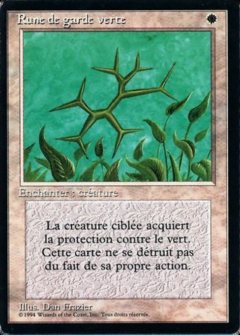 Rune de garde verte (Green Ward) - Foreign Black Border