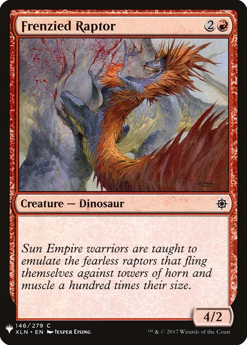Frenzied Raptor - The List