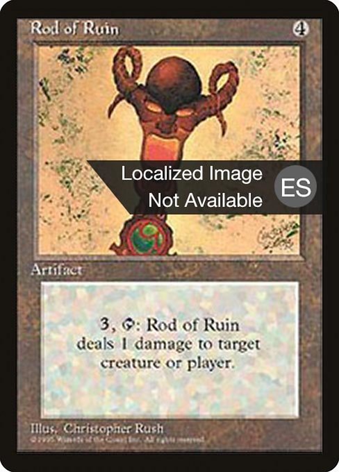 Bastón de destrucción (Rod of Ruin) - Fourth Edition Foreign Black Border