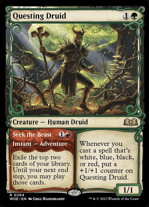 Questing Druid // Seek the Beast - Wilds of Eldraine