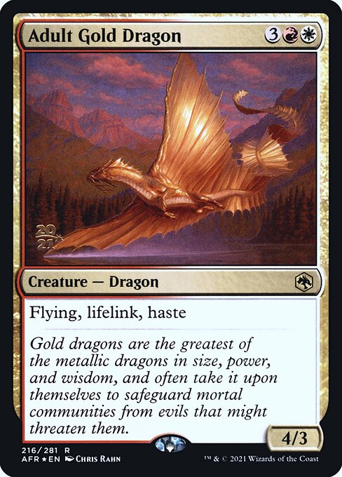 Adult Gold Dragon - Adventures in the Forgotten Realms Promos - Promo Foil