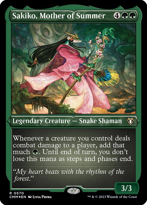 Sakiko, Mother of Summer - Commander Masters - Etched Foil