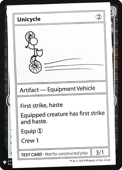 Unicycle - Mystery Booster Playtest Cards 2019