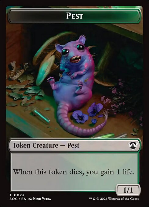Pest - Secrets of Strixhaven Commander Tokens