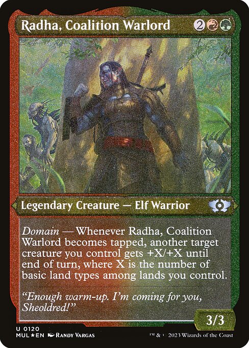 Radha, Coalition Warlord - Multiverse Legends - Etched Foil