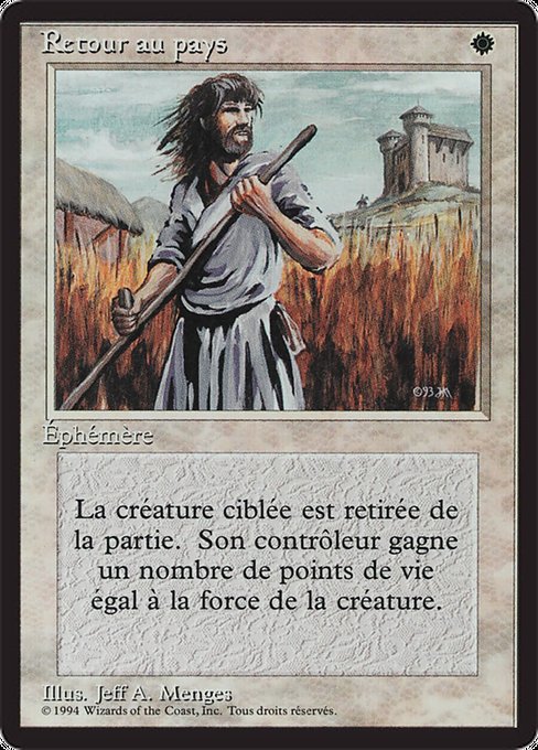 Retour au pays (Swords to Plowshares) - Foreign Black Border