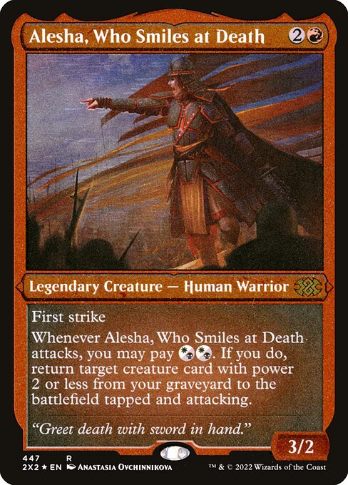 Alesha, Who Smiles at Death - Double Masters 2022 - Etched Foil