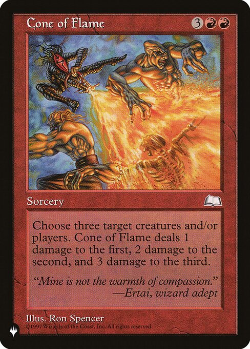 Cone of Flame - The List