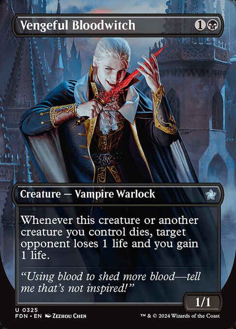 Vengeful Bloodwitch - Foundations - Borderless