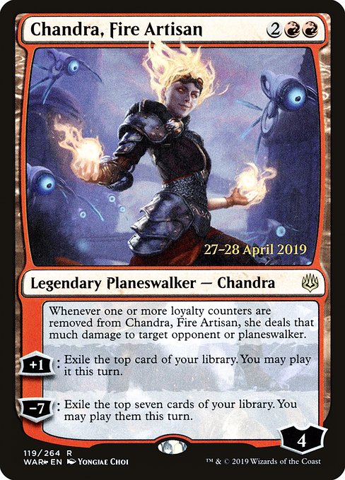 Chandra, Fire Artisan - War of the Spark Promos - Promo Foil