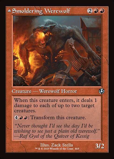 Smoldering Werewolf // Erupting Dreadwolf - Innistrad Remastered - Retro