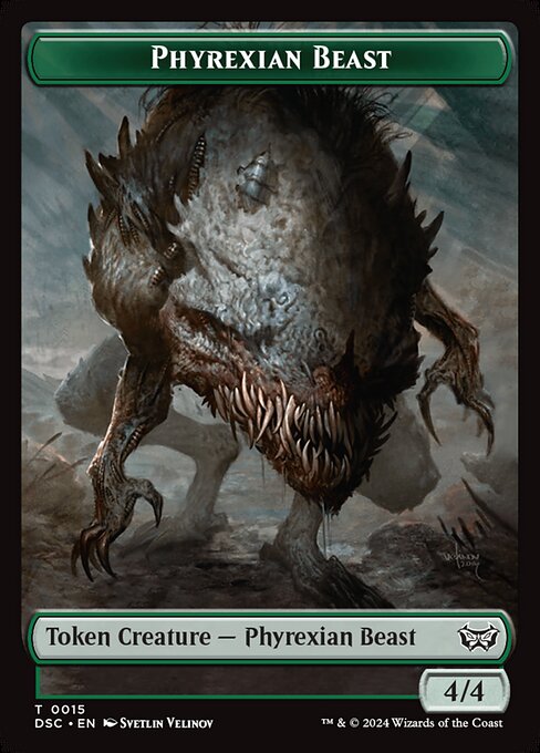 Phyrexian Beast - Duskmourn: House of Horror Commander Tokens