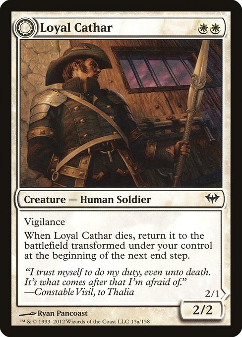 Loyal Cathar // Unhallowed Cathar - Dark Ascension