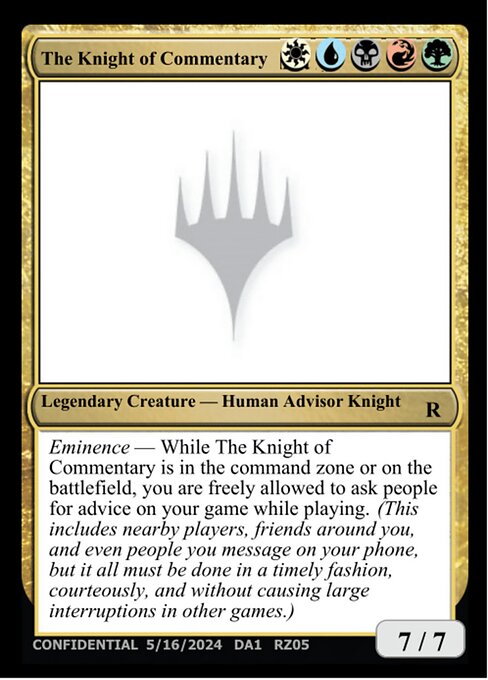 The Knight of Commentary - Unknown Event