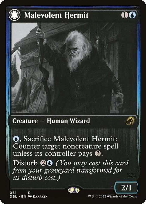 Malevolent Hermit // Benevolent Geist - Innistrad: Double Feature