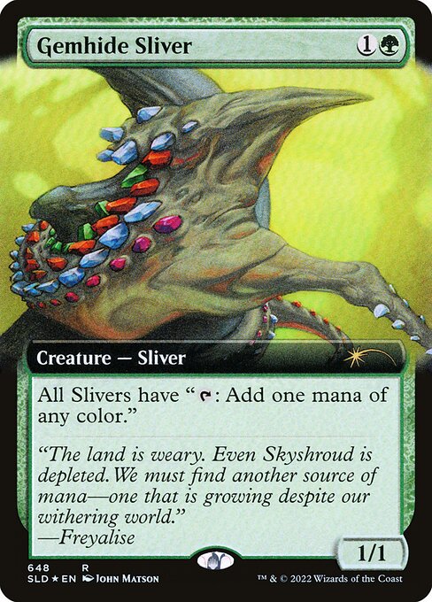 Gemhide Sliver - Secret Lair Drop - Extended Art