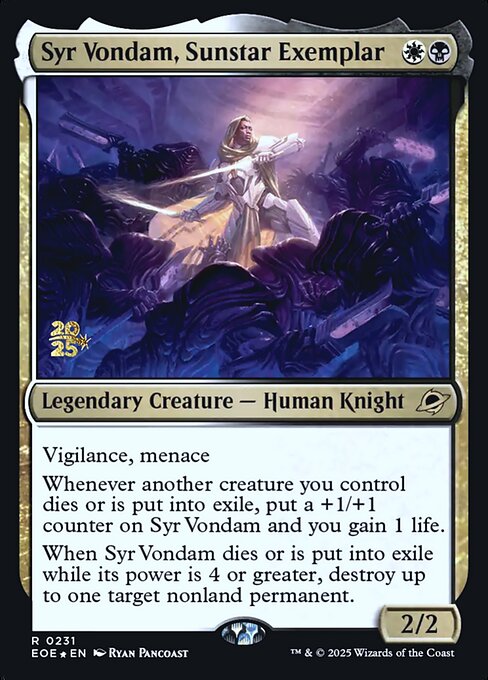 Syr Vondam, Sunstar Exemplar - Edge of Eternities Promos