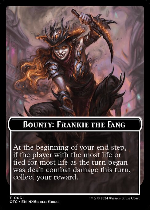 Bounty: Frankie The Fang // Wanted! - Outlaws of Thunder Junction Commander Tokens