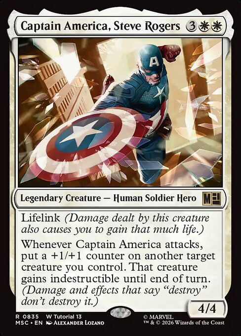 Captain America, Steve Rogers - Marvel Super Heroes Commander