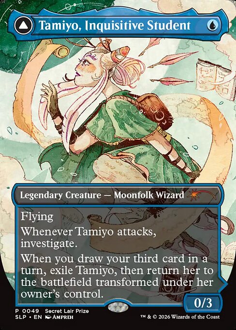 Tamiyo, Inquisitive Student // Tamiyo, Seasoned Scholar - Secret Lair Promo - Borderless