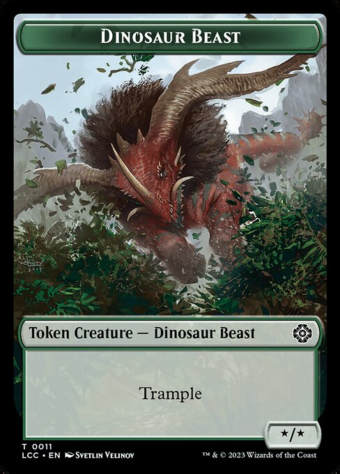 Dinosaur Beast - The Lost Caverns of Ixalan Commander Tokens