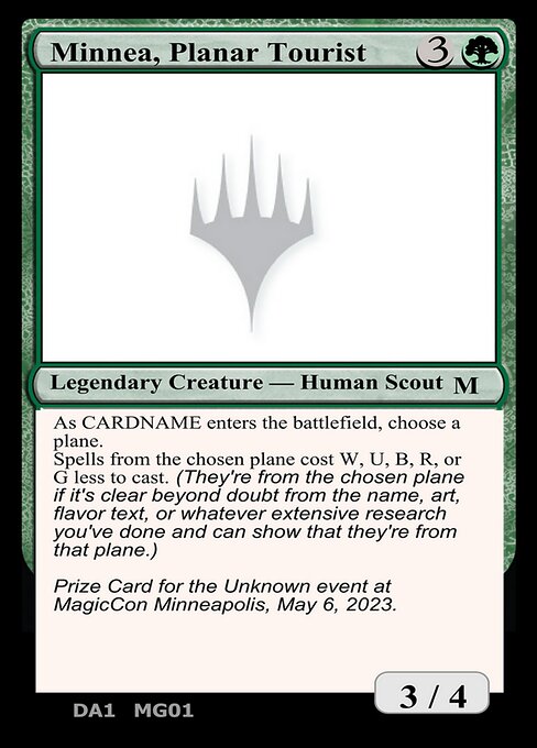 Minnea, Planar Tourist - Unknown Event