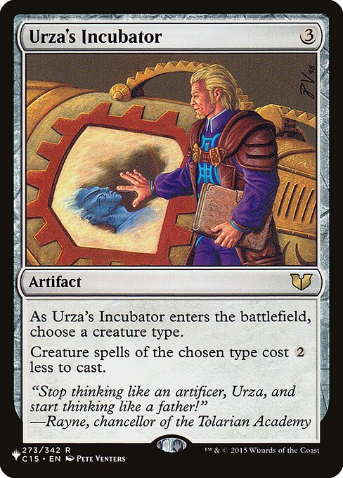 Urza's Incubator - The List