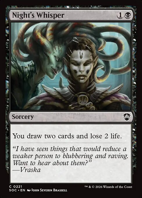Night's Whisper - Secrets of Strixhaven Commander