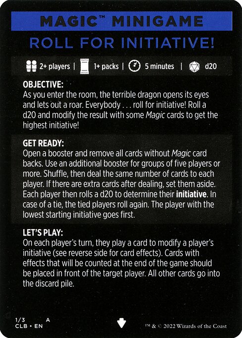 Roll for Initiative // Roll for Initiative (cont'd) - Commander Legends: Battle for Baldur's Gate Minigames