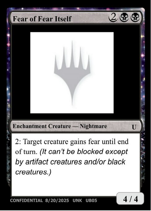 Fear of Fear Itself - Unknown Event