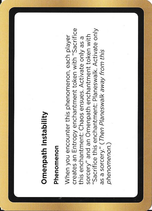 Omenpath Instability - Black Lotus Unknown Planechase