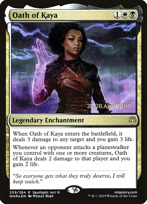 Oath of Kaya - War of the Spark Promos