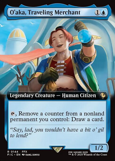 O'aka, Traveling Merchant - Final Fantasy Commander - Extended Art