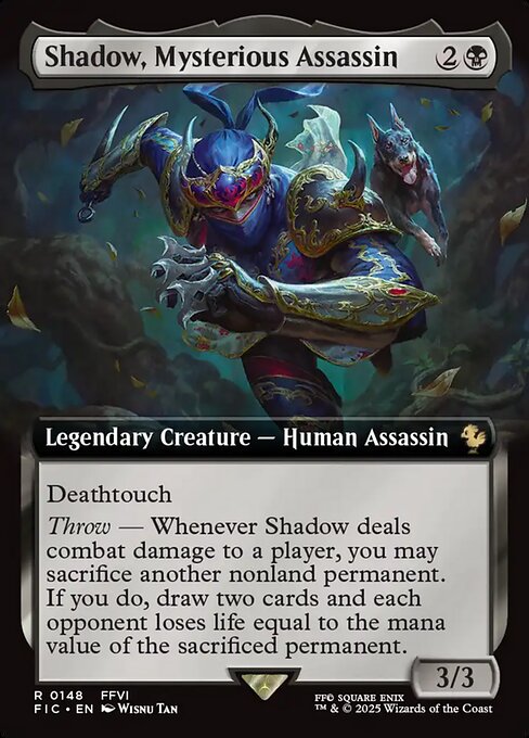 Shadow, Mysterious Assassin - Final Fantasy Commander - Extended Art