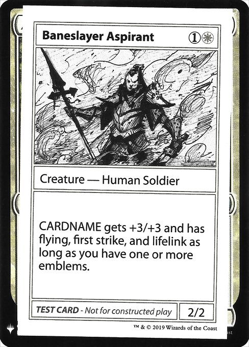 Baneslayer Aspirant - Mystery Booster Playtest Cards 2019