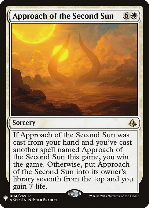 Approach of the Second Sun - The List