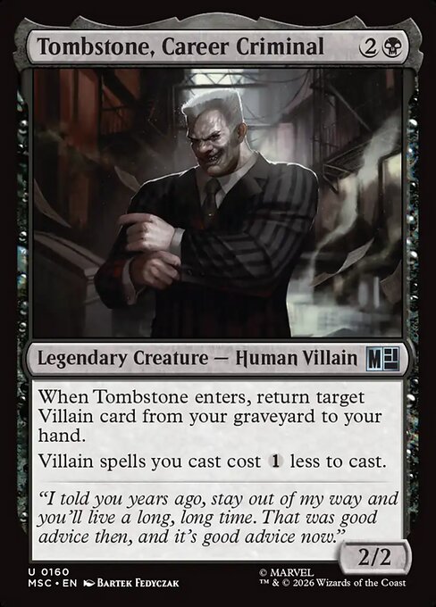 Tombstone, Career Criminal - Marvel Super Heroes Commander