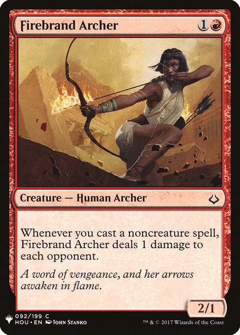 Firebrand Archer - The List