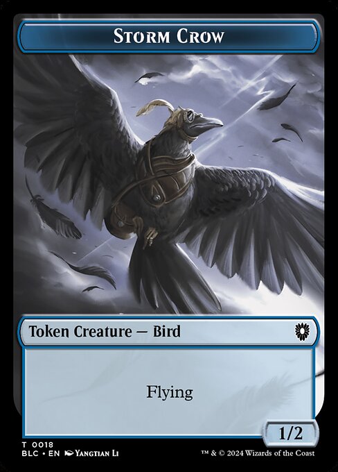 Storm Crow - Bloomburrow Commander Tokens